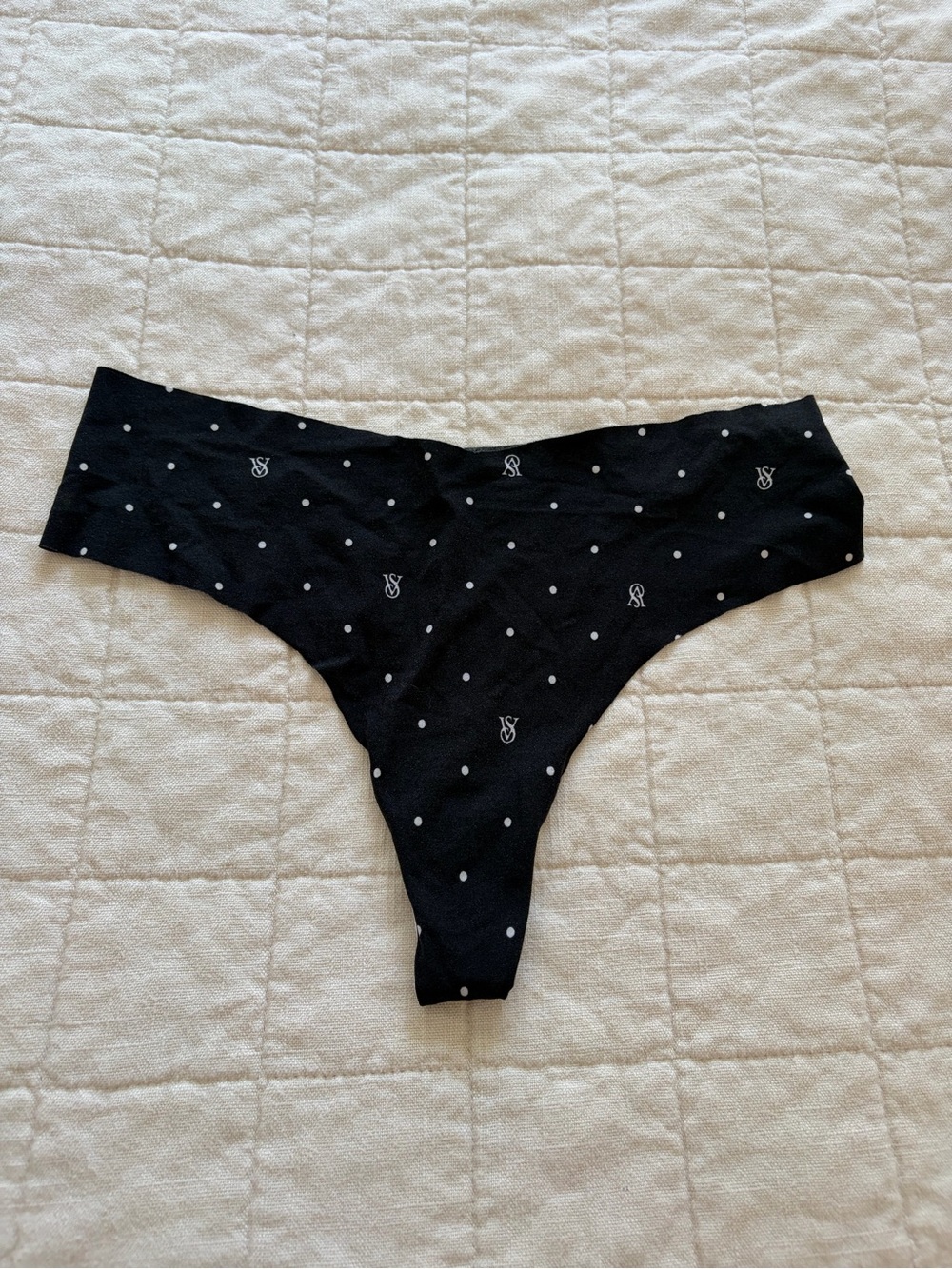 Black Polka Dot Kids Thong Bottoms